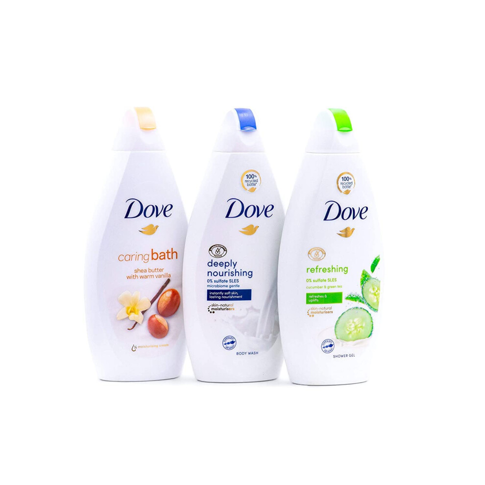 Dove Body Wash Variety Pack- 3 Assorted Scents- 15.2 Fluid Ounces Each
