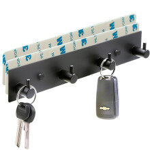 Crochets de cls VirFin pour le porte-cls d'auto-adhsif pour mur avec un mur avec 2 bandes auto-adhsives sans dommage porte-cls.