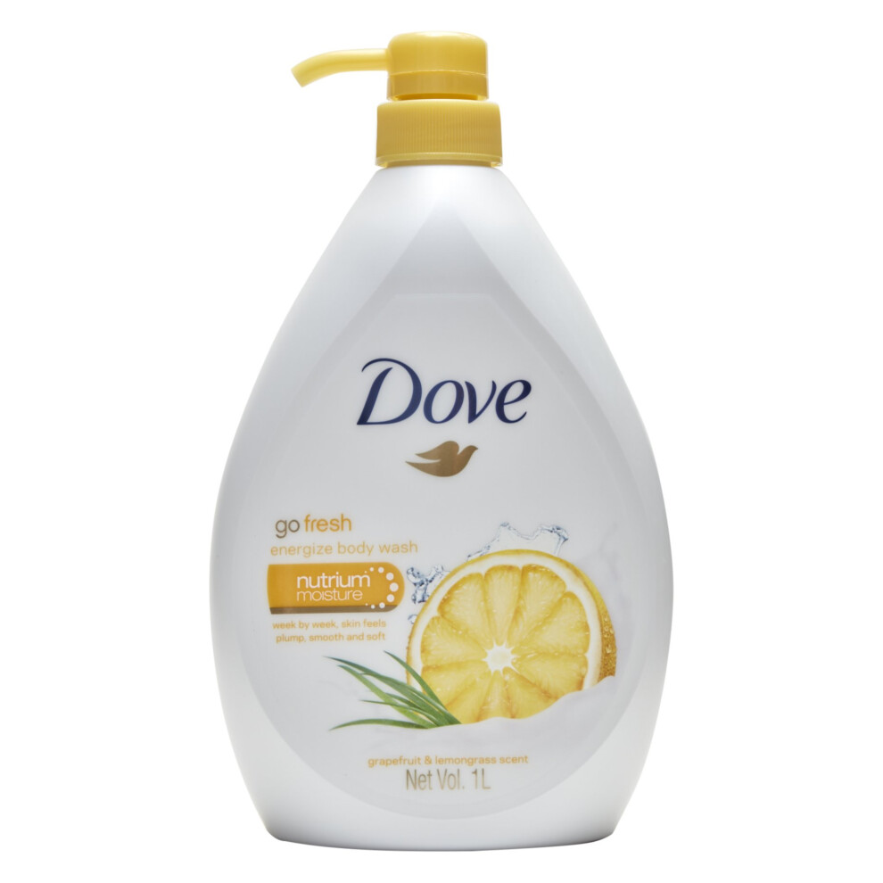 Dove Go Fresh Energize Body Wash  Grapefruit and Lemongrass Scent  33.8 Ounce (1 Liter) International Version-image-OPC-PGTDRBM-NEW