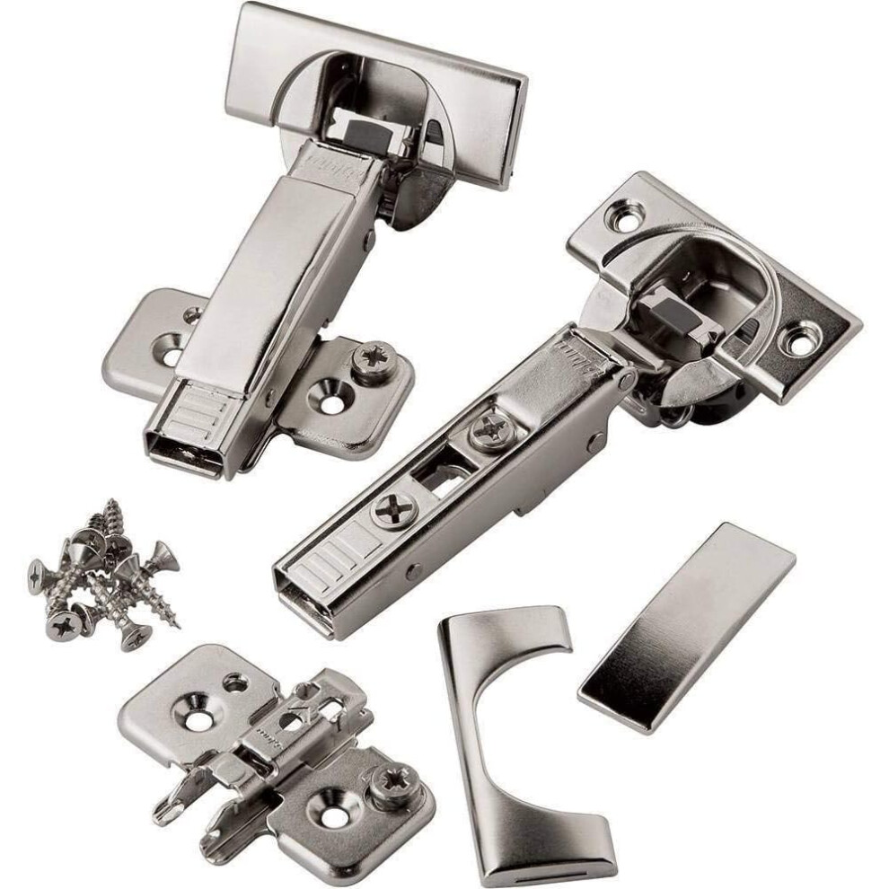 Full Overlay Blum 110 Deg Soft-Close Blumotion Clip Top Frameless Hinges Pair By Blum 696735297053