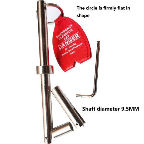 YNFAG Emergency Key Double Drop Ben Solid Steel Elevator Door Key (1) 1
