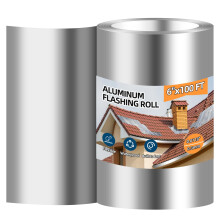 Aluminium rol knipperend 6'' x 100' metalen dakrol voor dak en tuin Voorkomt dakbedekkingsvlekken 0,019 inch/0,3 mm dikte (26GA) dakstrip voor preven