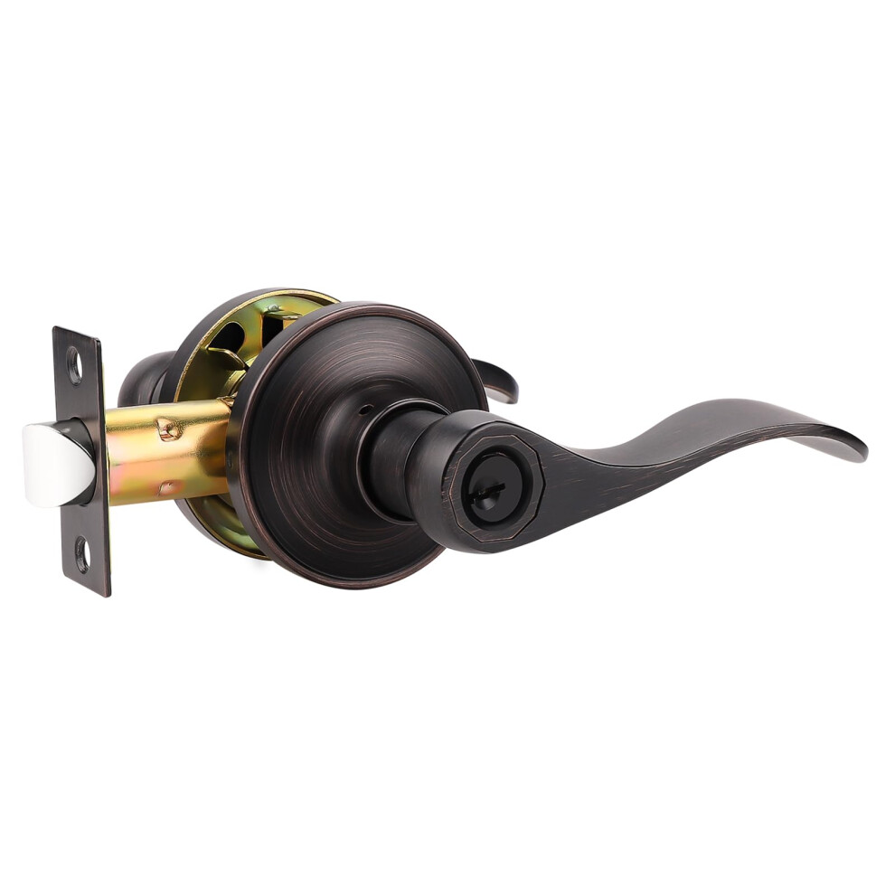 Probrico (1 Confezione Di Maniglia Per Porta D'ingresso [Serratura Con 3 Chiavi], Set Di Maniglie Per Porta Di Blocco Per Ufficio O Porta D'ingre-image