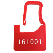 Numerowane plastikowe kldki zabezpieczajace, male, czerwone, 100 sztuk w opakowaniu