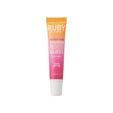 Ruby Kisses pH Lip Gloss Intense Pink Tinted Lip Balm Stain Mood Color Changing Lipstick with Mango Butter for Long-Lasting Hydration Lightweight