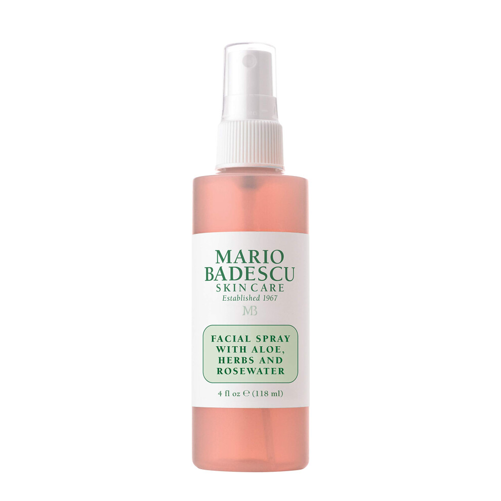 Mario Badescu Facial Spray with Aloe  Herbs and Rose Water for All Skin Types  Face Mist that Hydrates  Rejuvenates & Clarifies  4 FL OZ
