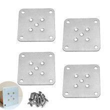 UtySty 4-pack beenmontageplaten meubel houten poten montage platte T-plaat connector bevestigingsbeugel basis met schroeven voor bank kast stoel bank