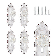 Vintage Cabinet Drawer Pulls Shabby Chic Cabinets Closet White Clear Knob Kitchen Bathroom Drawers Handles Hardware Home Decor Wall Knobs for Hangin