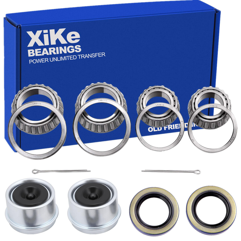 Xike Lot De 2 Roulements De Moyeu De Roue De Remorque Pour Essieux De 1-3/8'' 1-1/16'' L68149/L68111 Et L44649/L44610 171255TB Joint Od 1,719''-image