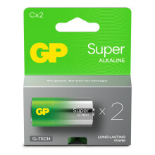 GP Super Alkaline C-Batterie, 14A/LR14, 2er-Pack