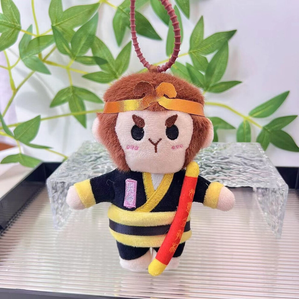 (Staff Silicone) Myth Unique Sun Wukong Plush Collectible Toy Soft Monkey For Game Lovers Black