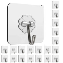 Ganci adesivi da parete per appendere cornici resistenti, 22 libbre, senza danni, ganci per casa e ufficio, ganci adesivi per cucina, bagno, tras