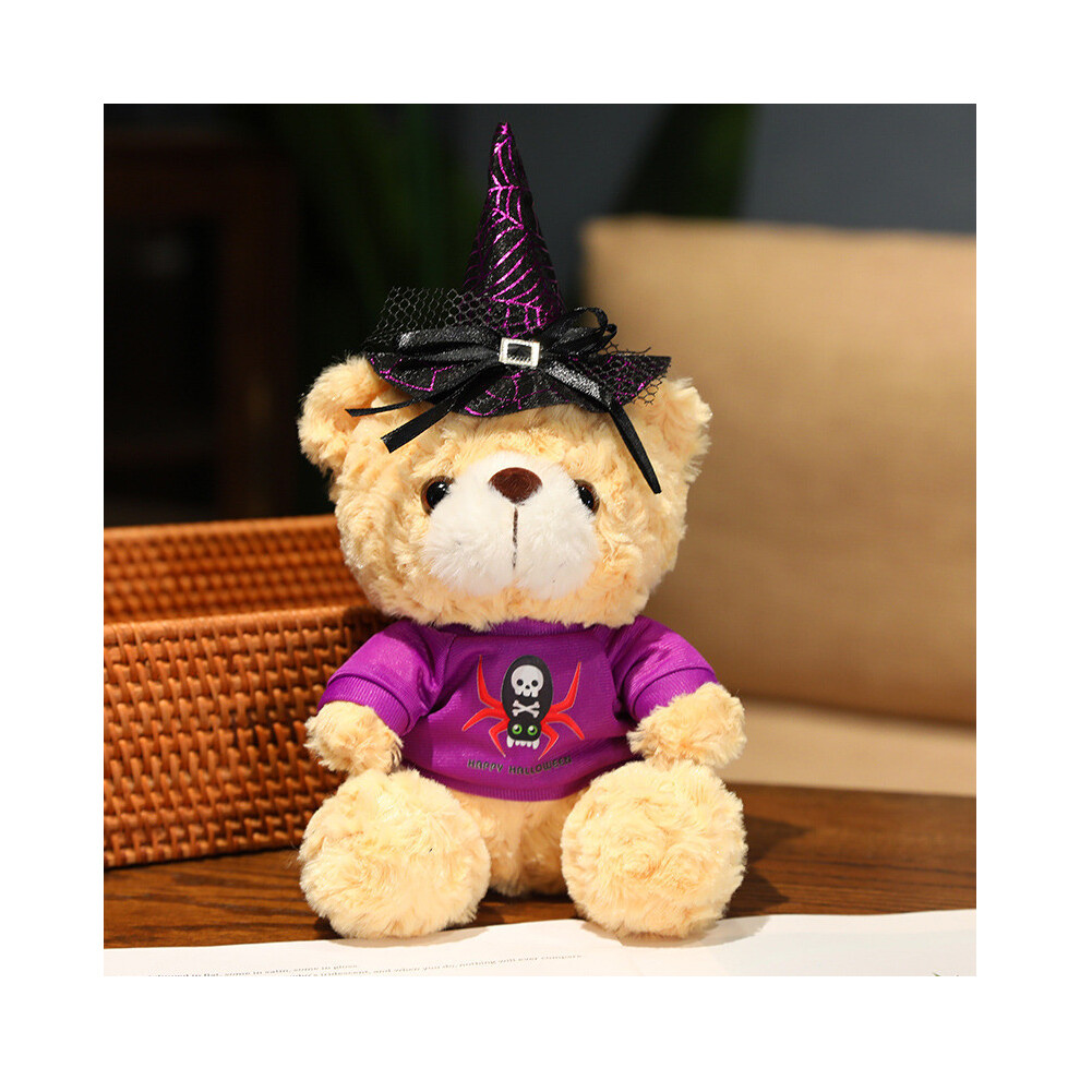 (Style N) Halloween Hat Witch Teddy Bear Plush Toy Stuffed Doll 28cm Decoration Bedroom-image-OPC-PGTDZBD-NEW