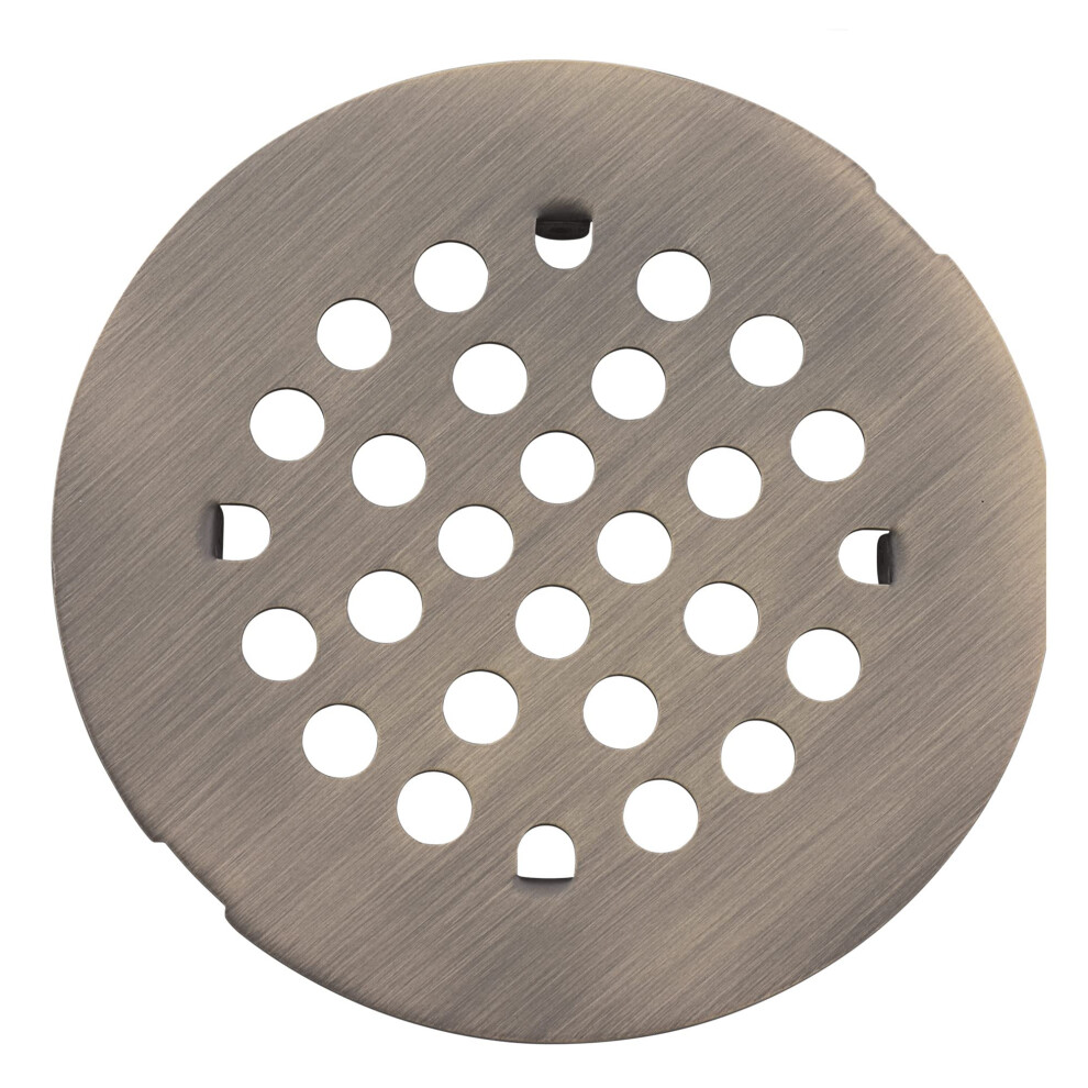 Rrajj 4-1/4 (4.25) Inch(108Mm) Round Snap-In Shower Floor Drain Cover Replacement Cover (Antique Brass) 735907782932