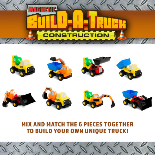 Magnetisk Build-A-Truck Construction Magnetisk leget?jsleges?t 5 stk 1