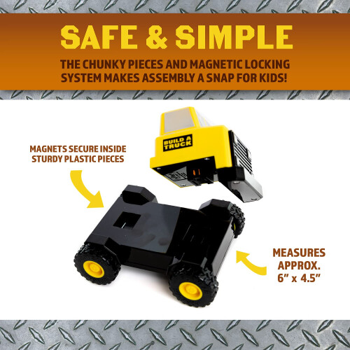 Magnetisk Build-A-Truck Construction Magnetisk leget?jsleges?t 5 stk 2