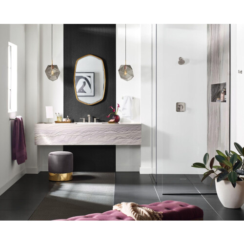 Moen Brushed Nickel Six-Function 4-1/2"""" Diameter Spray Head Eco-Performance Showerhead  6512EP15BN 1