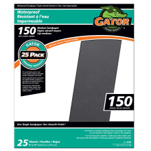 Gator 9"" x 11"""" waterdichte schuurvellen, korrel 150, 25 stuks