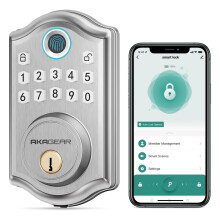 AkaGear DS10 Pro Serratura per porta con ingresso senza chiave Serratura per porta con impronta digitale Serratura con tastiera elettronica Caten
