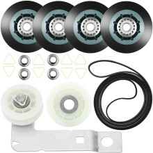 Upgraded 4392067RC Dryer Repair Kit 4392067 Dryer Maintenance Kit with WPW10314173 Drum Roller & 661570V Belt & 279640 Idler Pulley&279640 dryer idl