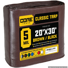 Core Tarps Classic 5 mil couvercle de bache impermeable UV resistant aux UV Rip et a l'epreuve Poly Tarpauline avec bords renforces pour le batea