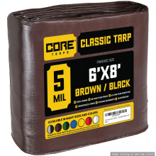 Core Tarps Classic 5 Mil Tarp Cover Waterdicht UV-bestendig Scheur- en scheurbestendig polyzeil met versterkte randen voor dakcamping Patio Zwembadaf