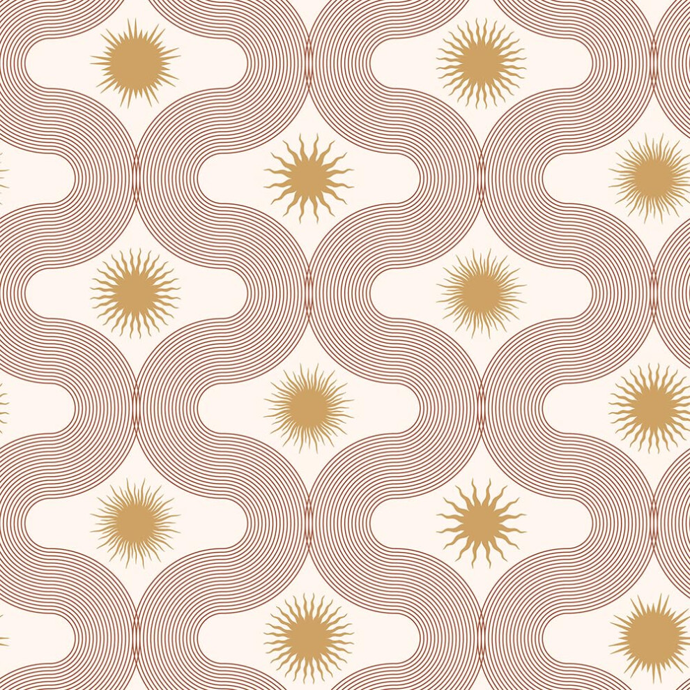 Redamancy Boho Beige/Yellow Modern Abstract Art Mosaic Sun Geometric Peel And Stick Wallpaper Stick On Contact Paper Vintage Wall Paper Easy Peel Off 085353398554