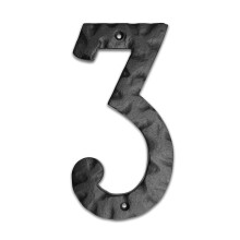 Nombres de maisons NACH pour les numeros d'adresse noire de 6 pouces a l'exterieur pour la maison - Numero 3 - Nombres rustiques pour l'exterieur