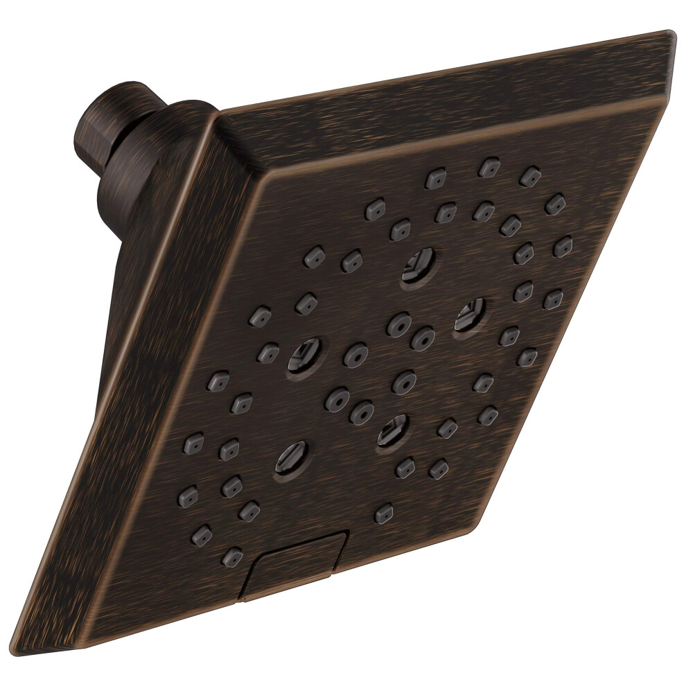 Photos - Shower System Delta Faucet 5-Spray H2Okinetic Raincan Shower Head Oil Rubbed Bronze Showerhead Square Shower Head Shower Head Water