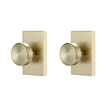 STARPY Gold Door Knobs Interior Door Handles for Closet Heavy Duty Door Knob Door Lever (Dummy Satin Brass)