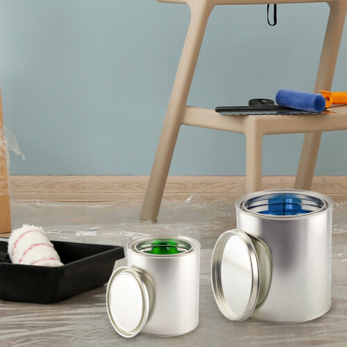 Cornucopia Brands Gallon & Quart Paint Cans Combo Pack; Unlined Metal Cans w/ Lids / No Handle Style 1