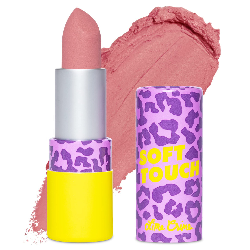 Lime Crime Soft Touch Comfort Matte Lipstick  Mauve Motel (Perfect Mauve) - Flirty Retro Shades - Full-Coverage Long Lasting  Lip Lining & Soft Formul