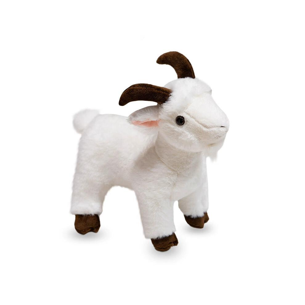 (White, 40cm) Toy Plush Goat Animal Short Fur Little Sheep Childrens Bedroom Gift Decoration-image-OPC-PGTF78F-NEW