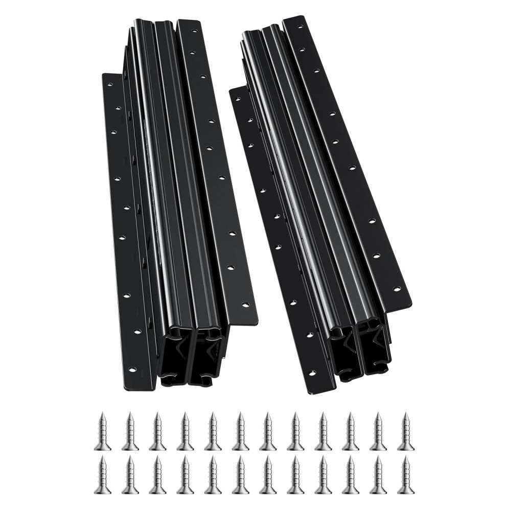 VEVOR Undermount Heavy Duty Drawer Slides  16 24 32 40 Inch 260 lb Load Capacity Full Extension Ball Bearing Under Stair Cabinet Rails  Bottom Stair C
