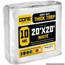 Core Tarps Heavy Duty 10 Mil Tarp Cover Vandt?t UV-resistent Rippe- og rivesikker polypresenning med forst?rkede kanter til Tag Camping Patio Poo