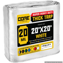 Core Tarps Extrem robuste 20-Mil-Planenabdeckung, wasserdichte, UV-bestndige, rei- und reifeste Polyplane mit verstrkten Kanten fr Dach, Camping