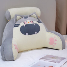 (Gray, 50cm) Pillow Cartoon Bedhead Cat Waist Chair Sofa Tatami Lazy Pillow Toy Home Plush