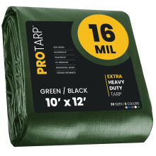 PROTARP Extra Heavy Duty 16 Mil Plane, wasserdichte, UV-bestndige, rei- und reifeste Polyplane mit verstrkten Kanten fr Dach, Camping, Terrasse,