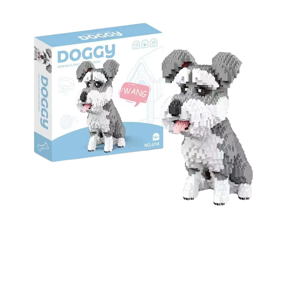 (Schnauzer) Dachshund Schnauzer Corgi Husky Jack Russell Terrier Dog Building Blocks Gift