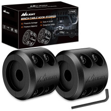 Nilight - Fermacavo per verricello per ATV, UTV, camion, SUV, gancio per cavo del verricello, confezione da 2, protezione per gancio di traino, c
