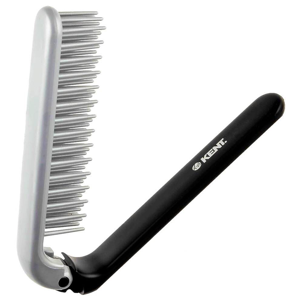 Kent KFM4 Anti Static Hair Brush Styling Brush Folding Brush Small Hair Brush for Men Daily Grooming using Mens Styling Products. Mini Hairbrush Anti
