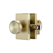 STARPY Gold Door Knobs  Passage Interior Door Handles for Hall Heavy Duty Door Knob Door Lever (Hall & Closet  Satin Brass)