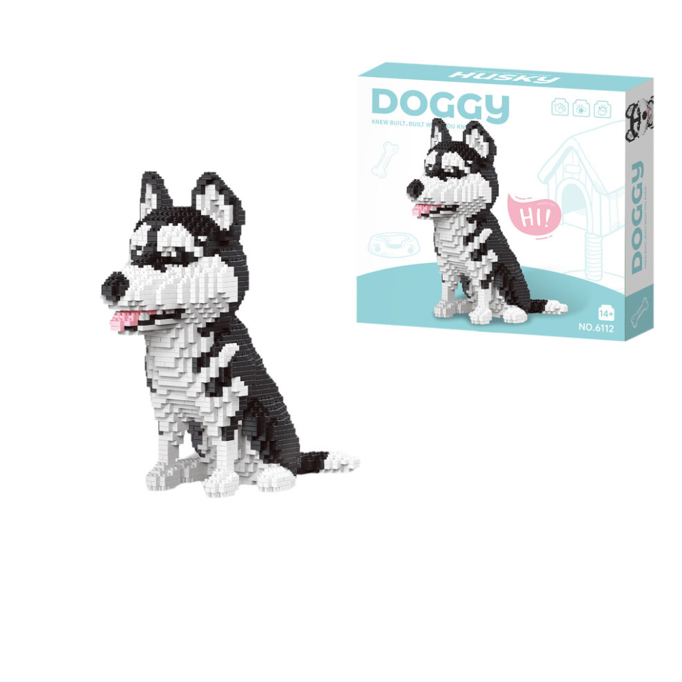 (Husky) Dachshund Schnauzer Corgi Husky Jack Russell Terrier Dog Building Blocks Gift
