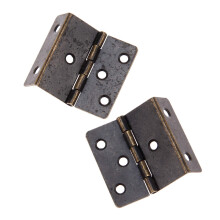 Antique Bronze Hinges Yetaha 2 Pcs Decorative Box Hing with 12 Screws Three Folding Hardware Hinge for Door Cabinet Furniture Vintage Jewelry Ch