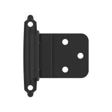 Amerock BPR3428FB | Cabinet Hinge | 3/8 in (10 mm) Inset Self Closing Face Mount | Matte Black | Kitchen Cabinet Door Hinge | 1 Pair/2 Pack | Functio