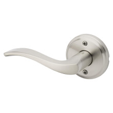 Kwikset Sedona Dummy Door Handle Single Sided Lever for Closets French Double Doors and Pantry Satin Nickel Non-Turning Left Handed Interior Push