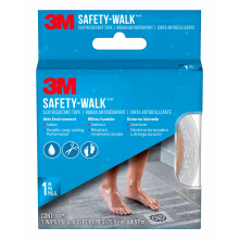 3M Safety-Walk Badewannen- und Duschmatte, transparent, 2,5 cm x 4,5 cm, Rolle 7640NA