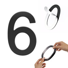Self-adhesive 5 Inch House Numbers Acrylic House Number Modern House Numbers Black Mailbox Numbers for Outside Address Home Number for Apartments