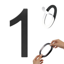 Self-adhesive 5 Inch House Numbers Acrylic House Number Modern House Numbers Black Mailbox Numbers for Outside Address Home Number for Apartments