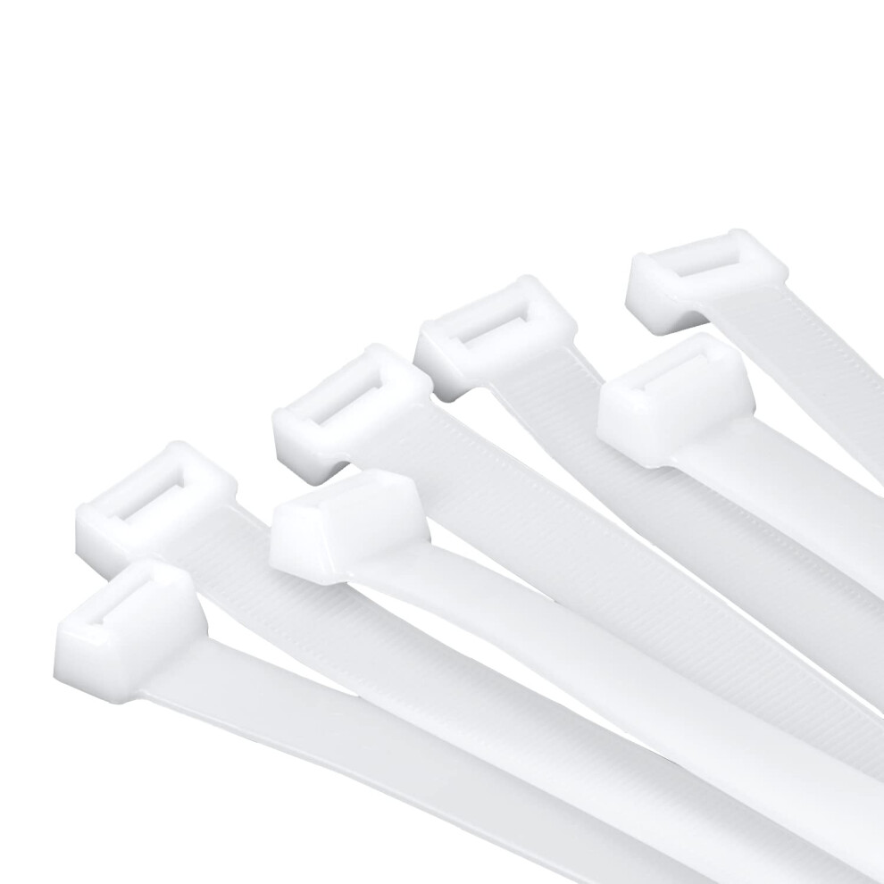 Armpow 26 Zoll Weisse Kabelbinder, Strapazierfahig, 11 Stuck, 440 Pfund, Ultra-Exklusive, Starke Kunststoff-Kabelbinder, Grosse Kabelbinder, Extra-image